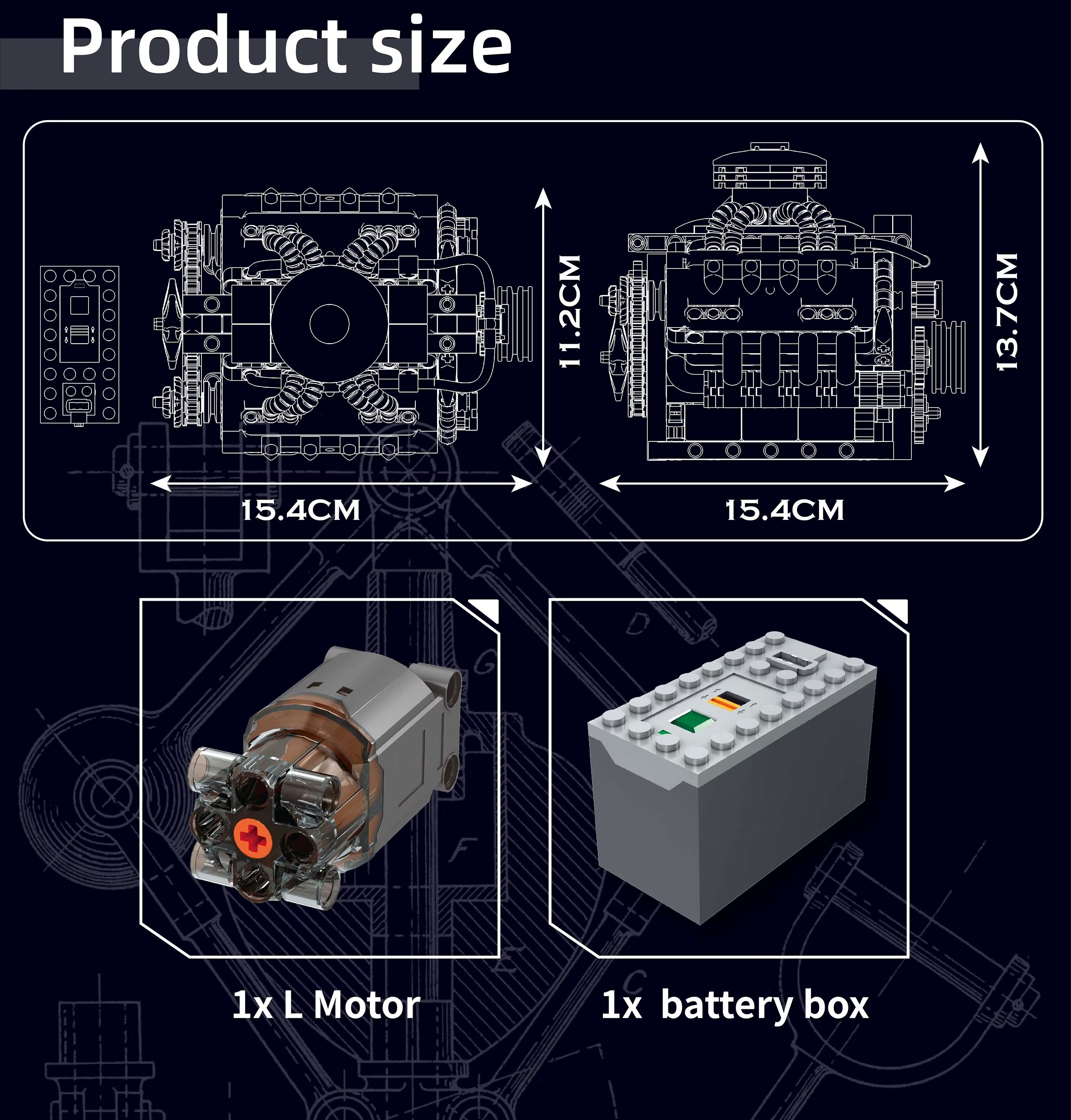 Carbrick Engine Lego Set